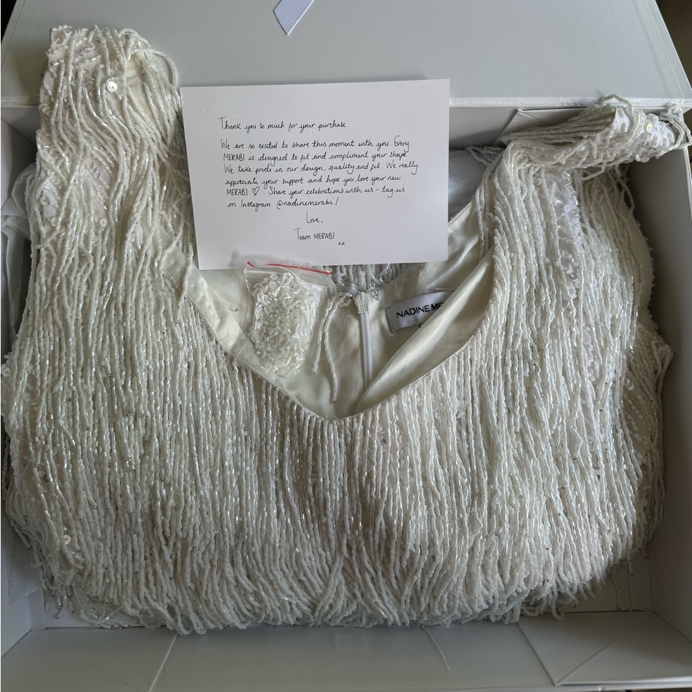 NADINE MERABI SADIE WHITE DRESS